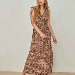 Καλύτερες κριτικές για 👏 The Fashion Project Εμπριμέ φόρεμα με σούρες - Ροδακινί 🔥 -Φορέματα Εκπτώσεις forema maxi emprime 103037 be65