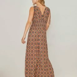 Καλύτερες κριτικές για 👏 The Fashion Project Εμπριμέ φόρεμα με σούρες - Ροδακινί 🔥 -Φορέματα Εκπτώσεις forema maxi emprime 103037 y495