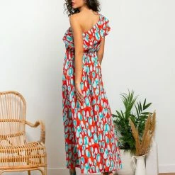 Τοπ 10 😉 The Fashion Project Εμπριμέ φόρεμα με βολάν στον ώμο - Κόκκινο ❤️ 11 Τοπ 10 😉 The Fashion Project Εμπριμέ φόρεμα με βολάν στον ώμο - Κόκκινο ❤️ -Φορέματα Εκπτώσεις forema maxi me entono print 105410 5l1o