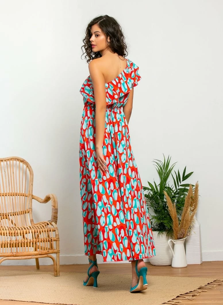 Τοπ 10 😉 The Fashion Project Εμπριμέ φόρεμα με βολάν στον ώμο - Κόκκινο ❤️ 5 Τοπ 10 😉 The Fashion Project Εμπριμέ φόρεμα με βολάν στον ώμο - Κόκκινο ❤️ - Image 5