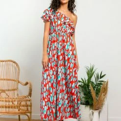 Τοπ 10 😉 The Fashion Project Εμπριμέ φόρεμα με βολάν στον ώμο - Κόκκινο ❤️ 12 Τοπ 10 😉 The Fashion Project Εμπριμέ φόρεμα με βολάν στον ώμο - Κόκκινο ❤️ -Φορέματα Εκπτώσεις forema maxi me entono print 105410 sgg7