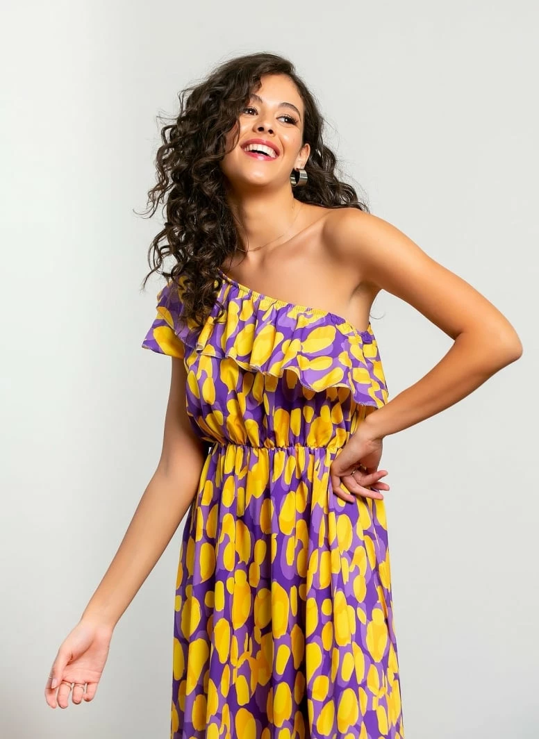 Κουπόνι 🌟 The Fashion Project Εμπριμέ φόρεμα με βολάν στον ώμο - Κίτρινο 🎁 1 Κουπόνι 🌟 The Fashion Project Εμπριμέ φόρεμα με βολάν στον ώμο - Κίτρινο 🎁