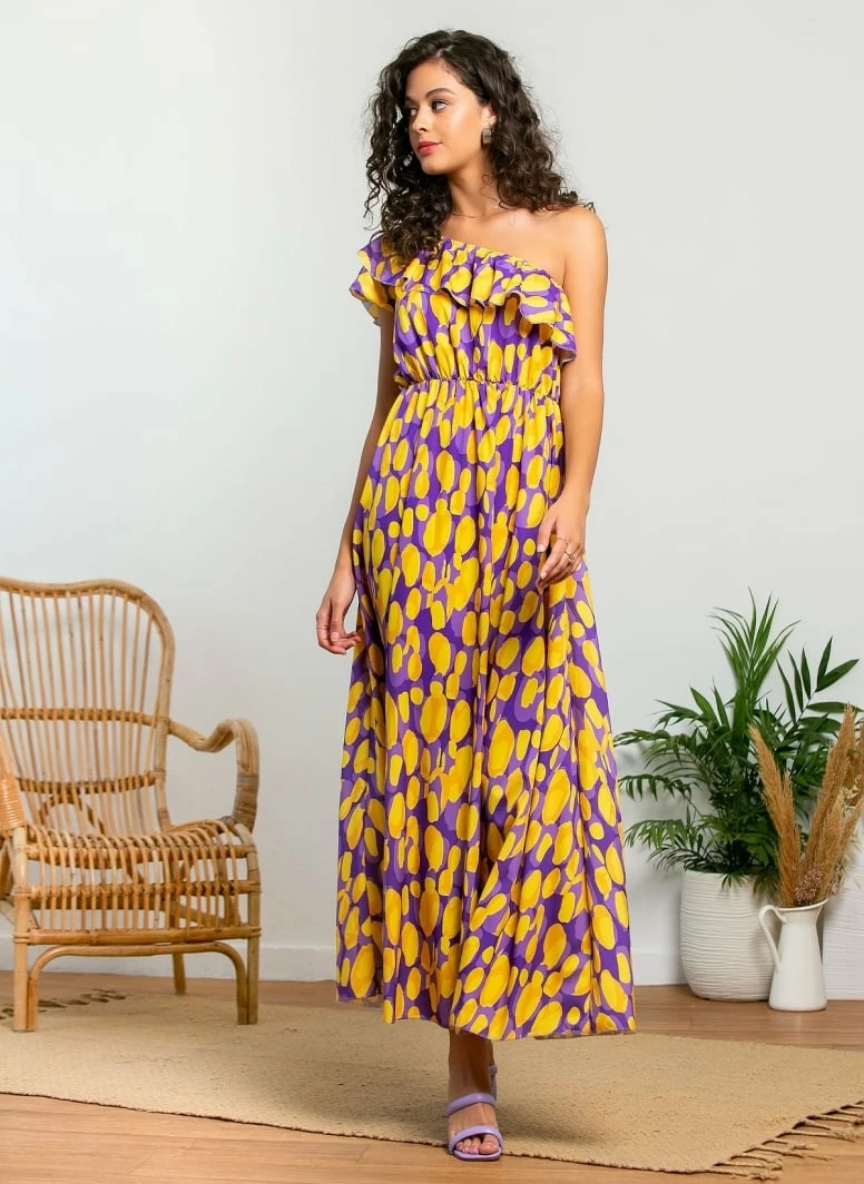 Κουπόνι 🌟 The Fashion Project Εμπριμέ φόρεμα με βολάν στον ώμο - Κίτρινο 🎁 2 Κουπόνι 🌟 The Fashion Project Εμπριμέ φόρεμα με βολάν στον ώμο - Κίτρινο 🎁 - Image 2