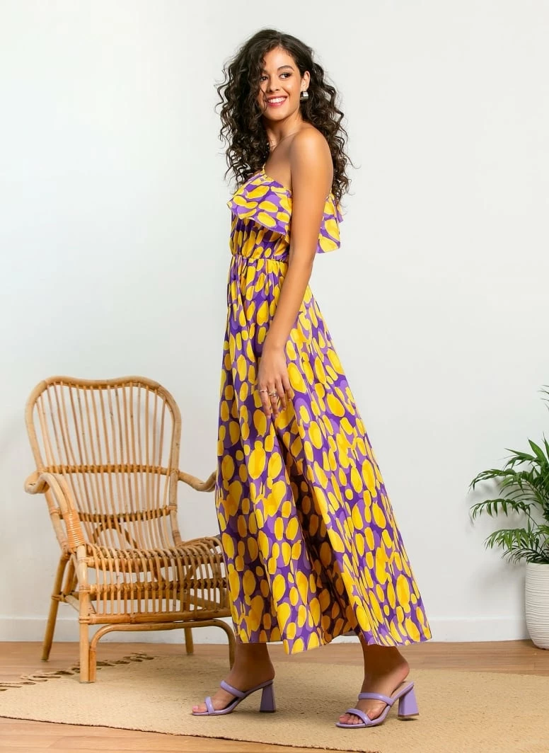 Κουπόνι 🌟 The Fashion Project Εμπριμέ φόρεμα με βολάν στον ώμο - Κίτρινο 🎁 4 Κουπόνι 🌟 The Fashion Project Εμπριμέ φόρεμα με βολάν στον ώμο - Κίτρινο 🎁 - Image 4