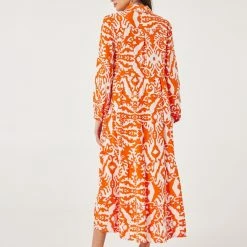 Καλύτερη πώληση 😍 Noobass Εμπριμέ φόρεμα με κουμπιά - Πορτοκαλί 😀 10 Καλύτερη πώληση 😍 Noobass Εμπριμέ φόρεμα με κουμπιά - Πορτοκαλί 😀 -Φορέματα Εκπτώσεις forema maxi me koumpia 101927 7241