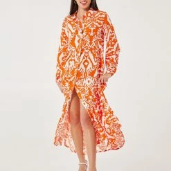 Καλύτερη πώληση 😍 Noobass Εμπριμέ φόρεμα με κουμπιά - Πορτοκαλί 😀 8 Καλύτερη πώληση 😍 Noobass Εμπριμέ φόρεμα με κουμπιά - Πορτοκαλί 😀 -Φορέματα Εκπτώσεις forema maxi me koumpia 101927 pzf4