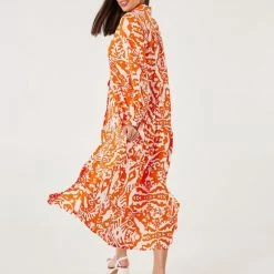 Καλύτερη πώληση 😍 Noobass Εμπριμέ φόρεμα με κουμπιά - Πορτοκαλί 😀 9 Καλύτερη πώληση 😍 Noobass Εμπριμέ φόρεμα με κουμπιά - Πορτοκαλί 😀 -Φορέματα Εκπτώσεις forema maxi me koumpia 101927 xhin