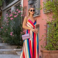 Φτηνός 🔥 The Fashion Project Φόρεμα Maxi με χρωματιστές ρίγες - Φούξια 🔥 11 Φτηνός 🔥 The Fashion Project Φόρεμα Maxi με χρωματιστές ρίγες - Φούξια 🔥 -Φορέματα Εκπτώσεις forema maxi me xrwmatistes riges 105209 p7we