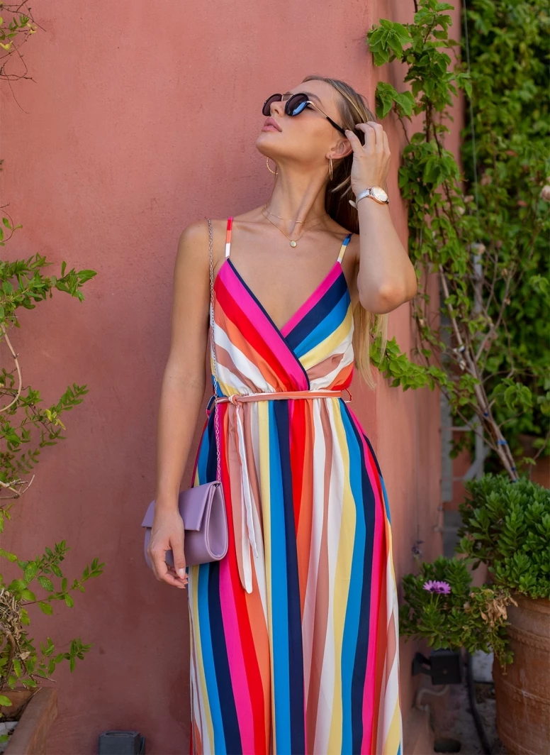 Φτηνός 🔥 The Fashion Project Φόρεμα Maxi με χρωματιστές ρίγες - Φούξια 🔥 7 Φτηνός 🔥 The Fashion Project Φόρεμα Maxi με χρωματιστές ρίγες - Φούξια 🔥 - Image 7