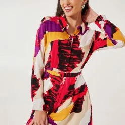 ΧΟΝΔΡΙΚΟ ΕΜΠΟΡΙΟ 😍 Noobass Εμπριμέ φόρεμα με κουμπιά - Multi 😀 -Φορέματα Εκπτώσεις forema maxi poluxrwmo me koumpia 101912 9kbv