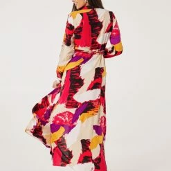 ΧΟΝΔΡΙΚΟ ΕΜΠΟΡΙΟ 😍 Noobass Εμπριμέ φόρεμα με κουμπιά - Multi 😀 -Φορέματα Εκπτώσεις forema maxi poluxrwmo me koumpia 101912 r9w4