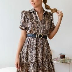 Best Pirce ⭐ The Fashion Project Εμπριμέ φόρεμα με βολάν - Animal ✨