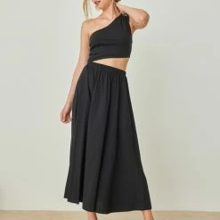 Καλύτερες κριτικές για ⌛ Noobass Φόρεμα με Cut Outs και έναν ώμο - Μαύρο 🔥 -Φορέματα Εκπτώσεις forema me cut outs kai enan wmo 105081 giw9