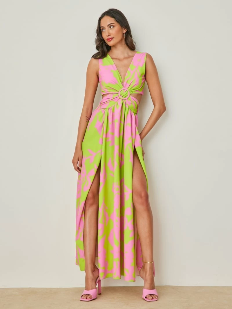 Η καλύτερη συμφωνία ✨ The Fashion Project Φλοράλ φόρεμα με άνοιγματα - Λαχανί ⭐ 1 Η καλύτερη συμφωνία ✨ The Fashion Project Φλοράλ φόρεμα με άνοιγματα - Λαχανί ⭐