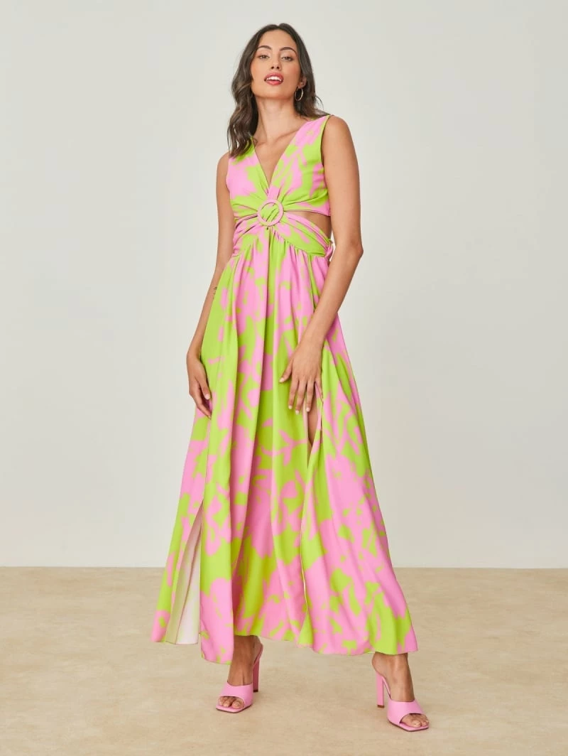 Η καλύτερη συμφωνία ✨ The Fashion Project Φλοράλ φόρεμα με άνοιγματα - Λαχανί ⭐ 5 Η καλύτερη συμφωνία ✨ The Fashion Project Φλοράλ φόρεμα με άνοιγματα - Λαχανί ⭐ - Image 5