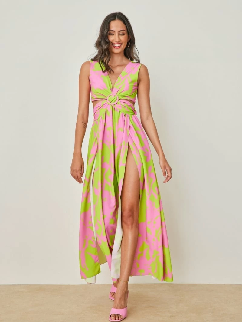 Η καλύτερη συμφωνία ✨ The Fashion Project Φλοράλ φόρεμα με άνοιγματα - Λαχανί ⭐ 4 Η καλύτερη συμφωνία ✨ The Fashion Project Φλοράλ φόρεμα με άνοιγματα - Λαχανί ⭐ - Image 4