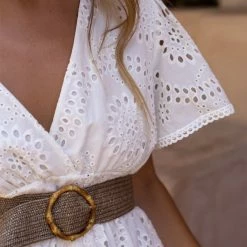 Αγορά 🤩 The Fashion Project Φόρεμα με διάτρητο σχέδιο - Λευκό 👏 -Φορέματα Εκπτώσεις forema me diatrito sxedio 106032 kl8b