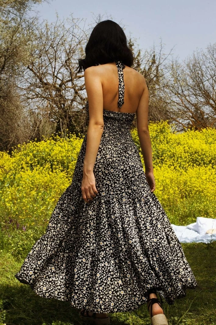 Προϋπολογισμός 🔥 The Fashion Project Φλοράλ φόρεμα με Halter λαιμόκοψη - Μαύρο ✔️ 3 Προϋπολογισμός 🔥 The Fashion Project Φλοράλ φόρεμα με Halter λαιμόκοψη - Μαύρο ✔️ - Image 3