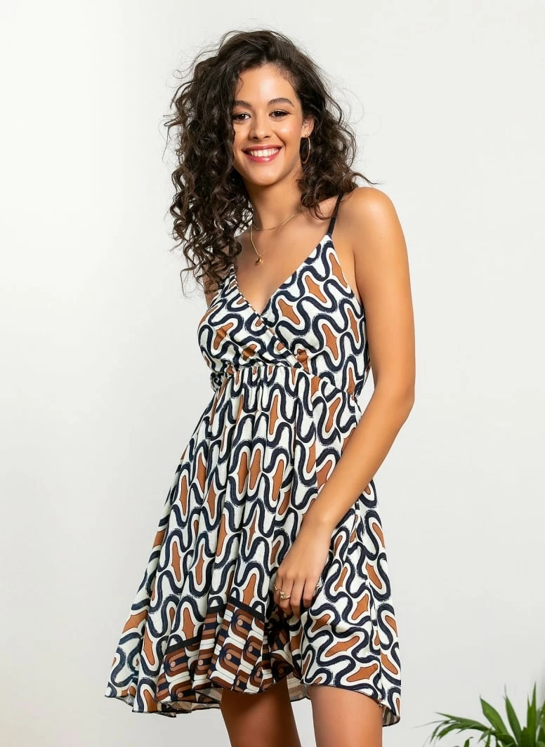 Αγορά ⭐ The Fashion Project Εμπριμέ φόρεμα με κρουαζέ μπούστο - Μπλε σκούρο 😍 2 Αγορά ⭐ The Fashion Project Εμπριμέ φόρεμα με κρουαζέ μπούστο - Μπλε σκούρο 😍 - Image 2