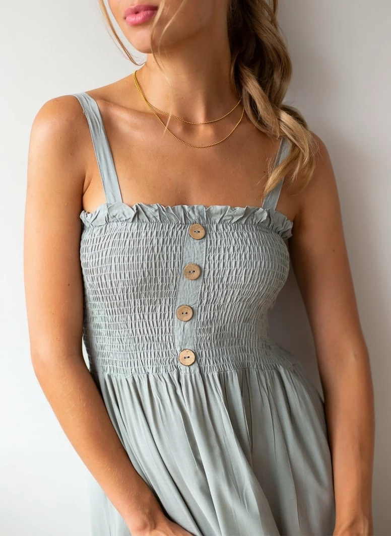 Εξοδος 💯 The Fashion Project Φόρεμα με ξύλινα κουμπιά - Χακί 🤩 2 Εξοδος 💯 The Fashion Project Φόρεμα με ξύλινα κουμπιά - Χακί 🤩 - Image 2