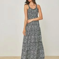 Flash Sale 😉 The Fashion Project Φλοράλ φόρεμα με βολάν - Μαύρο 🛒 -Φορέματα Εκπτώσεις forema me louloudia 102361 e078