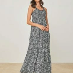 Flash Sale 😉 The Fashion Project Φλοράλ φόρεμα με βολάν - Μαύρο 🛒 -Φορέματα Εκπτώσεις forema me louloudia 102361 ebez