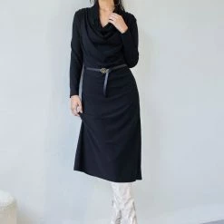 Αγορά 🔥 The Fashion Project Φόρεμα με σούρες και ζωνάκι - Μαύρο 🥰 -Φορέματα Εκπτώσεις forema me soures kai zwnaki 108580 vukp