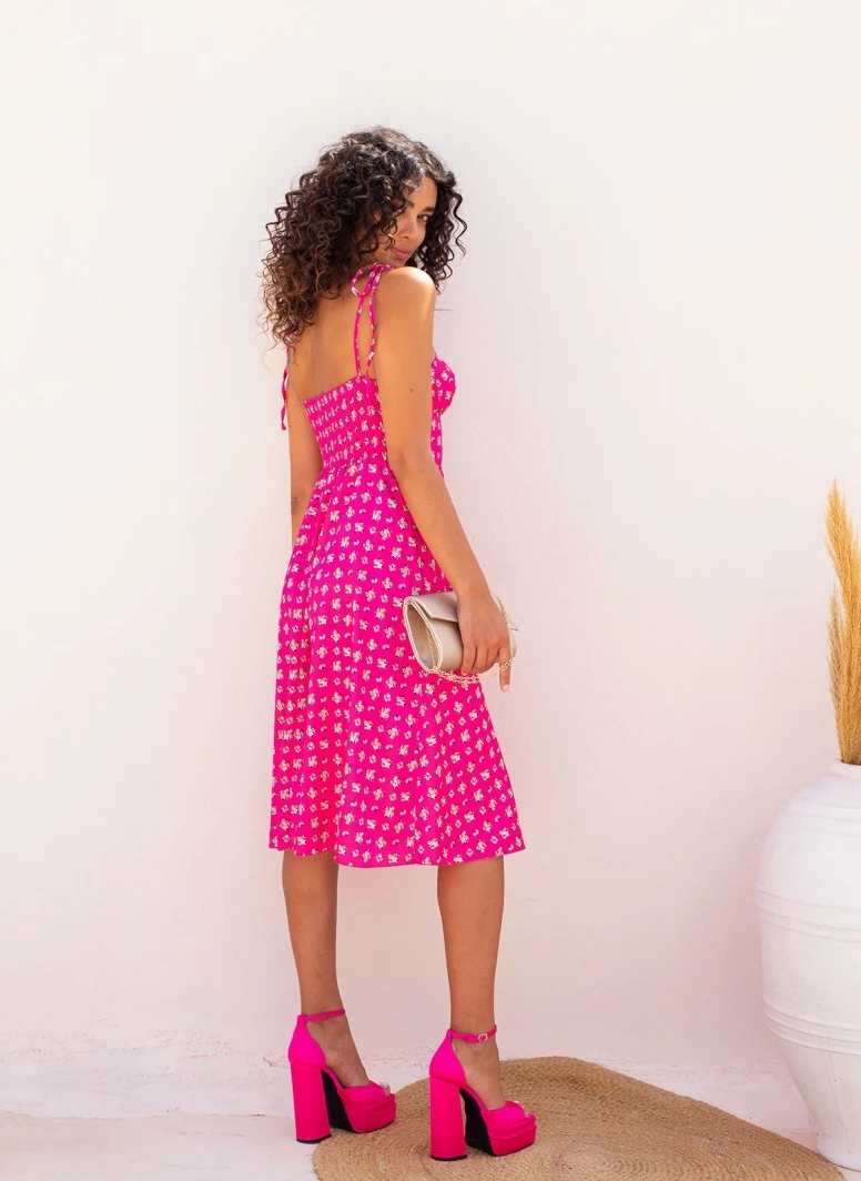 Εξοδος 🔥 The Fashion Project Φλοράλ φόρεμα σατέν - Φούξια 🎁 7 Εξοδος 🔥 The Fashion Project Φλοράλ φόρεμα σατέν - Φούξια 🎁 - Image 7
