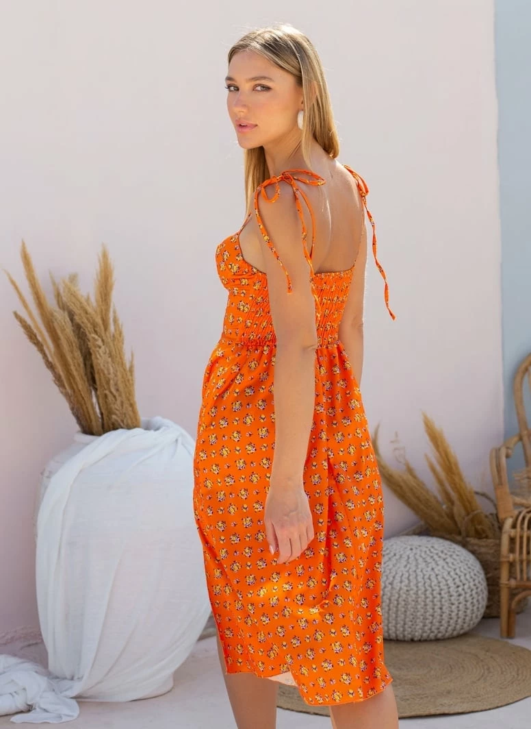 Προϋπολογισμός 👏 The Fashion Project Φλοράλ φόρεμα σατέν - Πορτοκαλί 😀 3 Προϋπολογισμός 👏 The Fashion Project Φλοράλ φόρεμα σατέν - Πορτοκαλί 😀 - Image 3