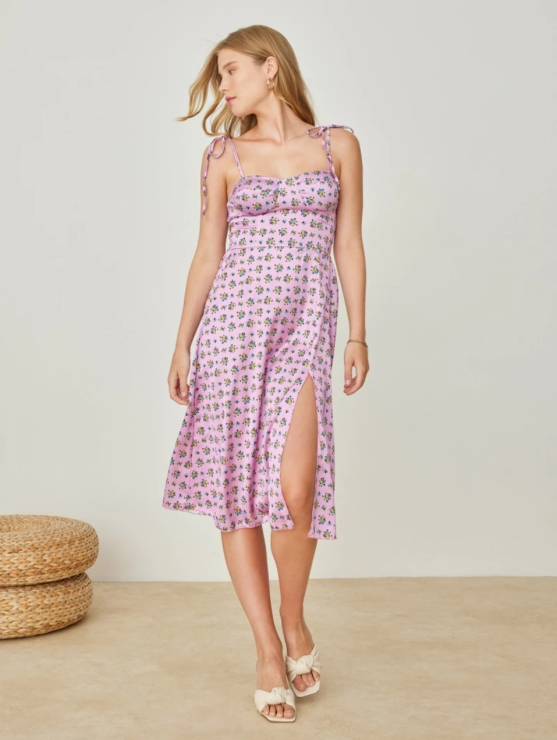 Προϋπολογισμός ✨ The Fashion Project Φλοράλ φόρεμα σατέν - Μωβ ανοιχτό ⭐ 3 Προϋπολογισμός ✨ The Fashion Project Φλοράλ φόρεμα σατέν - Μωβ ανοιχτό ⭐ - Image 3