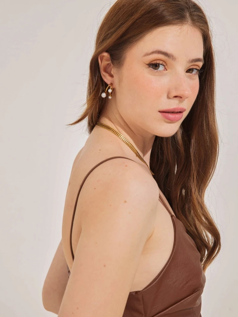 Το φθηνότερο 🎁 The Fashion Project Φόρεμα ασύμμετρο δερματίνη - Ταμπά 😍 7 Το φθηνότερο 🎁 The Fashion Project Φόρεμα ασύμμετρο δερματίνη - Ταμπά 😍 - Image 7