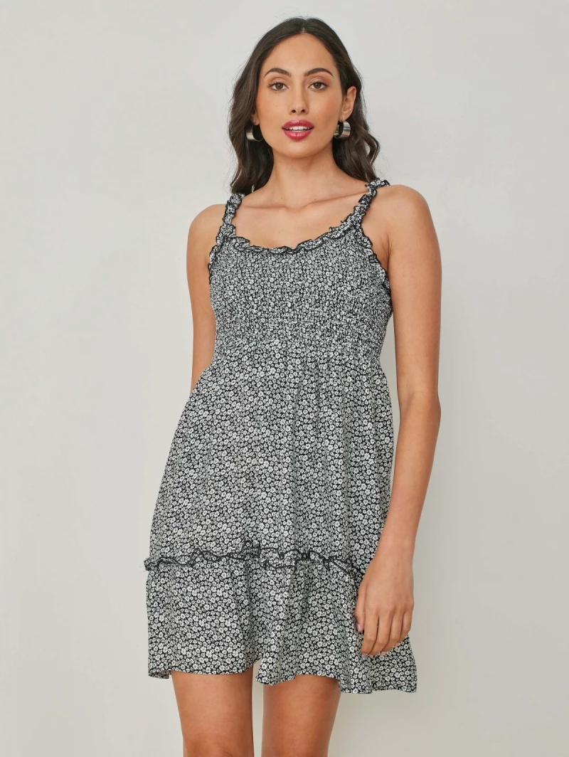 Προώθηση 🔥 The Fashion Project Φλοράλ φόρεμα με μικρό βολάν - Λευκό/Μαύρο 😉 1 Προώθηση 🔥 The Fashion Project Φλοράλ φόρεμα με μικρό βολάν - Λευκό/Μαύρο 😉