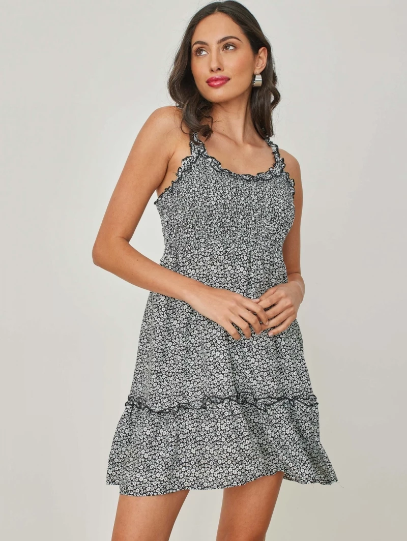 Προώθηση 🔥 The Fashion Project Φλοράλ φόρεμα με μικρό βολάν - Λευκό/Μαύρο 😉 2 Προώθηση 🔥 The Fashion Project Φλοράλ φόρεμα με μικρό βολάν - Λευκό/Μαύρο 😉 - Image 2