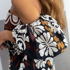 Προώθηση ⌛ The Fashion Project Εμπριμέ φόρεμα με φουσκωτά μανίκια - Μαύρο 😀 -Φορέματα Εκπτώσεις forema mini me fouskwta manikia 105153 5k4y