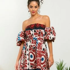 Αγορά 🎁 The Fashion Project Εμπριμέ φόρεμα με φουσκωτά μανίκια - Multi 😉