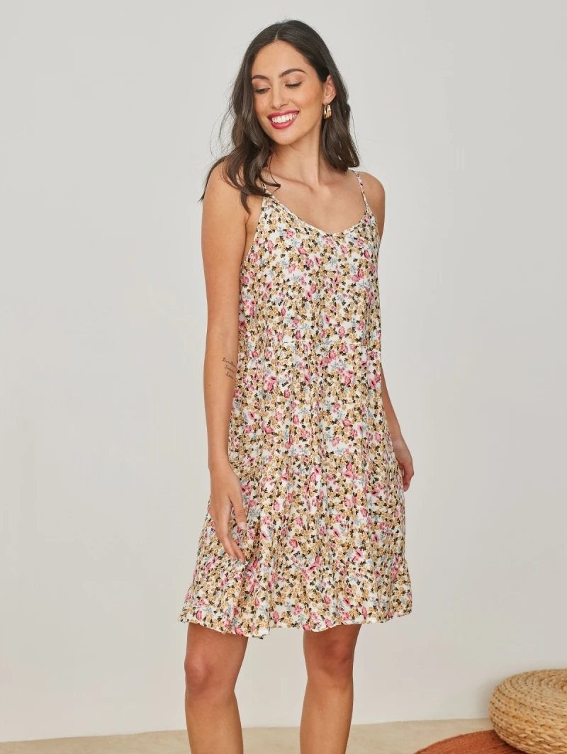 Εκπτωση 🥰 The Fashion Project Φλοράλ φόρεμα με σούρες - Μπεζ ✨ 5 Εκπτωση 🥰 The Fashion Project Φλοράλ φόρεμα με σούρες - Μπεζ ✨ - Image 5