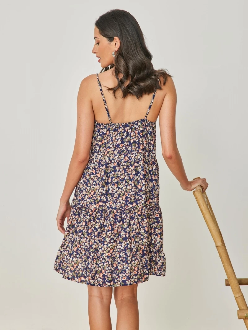 Η καλύτερη συμφωνία 🔔 The Fashion Project Φλοράλ φόρεμα με σούρες - Μπλε σκούρο ⭐ 6 Η καλύτερη συμφωνία 🔔 The Fashion Project Φλοράλ φόρεμα με σούρες - Μπλε σκούρο ⭐ - Image 6