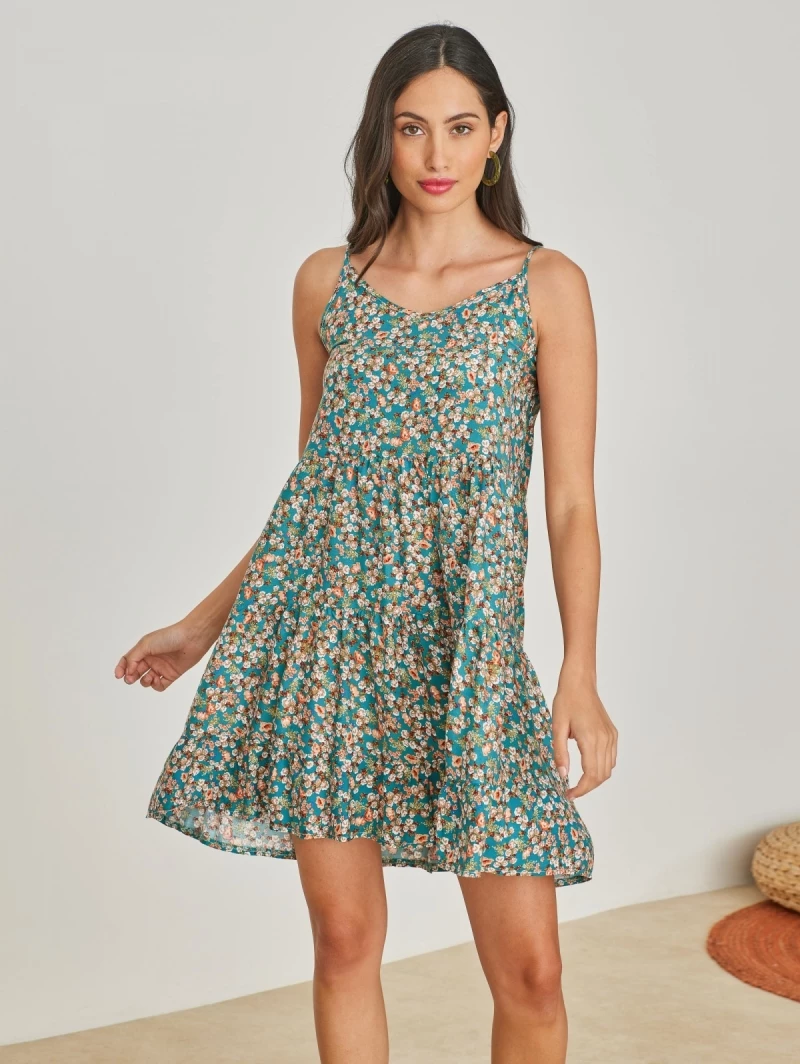 Flash Sale 😍 The Fashion Project Φλοράλ φόρεμα με σούρες - Μέντα 🎁 1 Flash Sale 😍 The Fashion Project Φλοράλ φόρεμα με σούρες - Μέντα 🎁