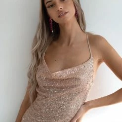 Best Pirce 🤩 The Fashion Project Φόρεμα μίνι με παγιέτες - Χαλκός ❤️