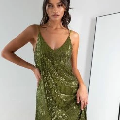 Καλύτερες κριτικές για 👍 The Fashion Project Φόρεμα μίνι με παγιέτες - Πράσινο ✔️
