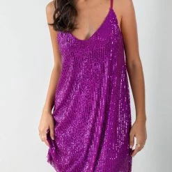 Flash Sale 🧨 The Fashion Project Φόρεμα μίνι με παγιέτες - Magenta 🎉 -Φορέματα Εκπτώσεις forema mini me pagietes 106831 litf