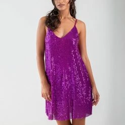 Flash Sale 🧨 The Fashion Project Φόρεμα μίνι με παγιέτες - Magenta 🎉 -Φορέματα Εκπτώσεις forema mini me pagietes 106831 no77