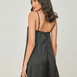 Πολύ καλή προσφορά 🎉 The Fashion Project Φόρεμα μίνι σατέν - Μαύρο ⭐ -Φορέματα Εκπτώσεις forema mini saten 103280 wujd