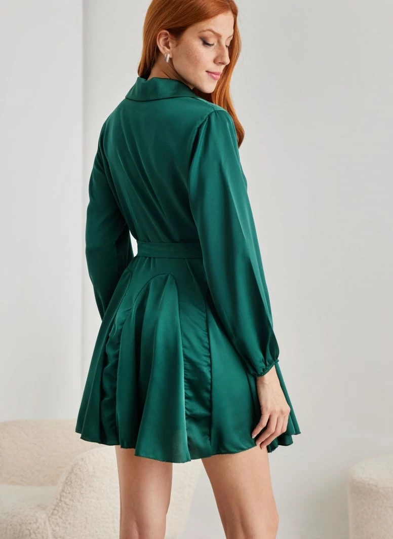 Συμφωνίες 💯 The Fashion Project Φόρεμα μίνι σατέν με κουμπιά - Κυπαρισσί 😉 3 Συμφωνίες 💯 The Fashion Project Φόρεμα μίνι σατέν με κουμπιά - Κυπαρισσί 😉 - Image 3