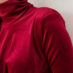 Ολοκαίνουργιο 😍 The Fashion Project Φόρεμα μίνι βελουτέ με ψηλή λαιμόκοψη - Μπορντό ❤️ -Φορέματα Εκπτώσεις forema mini veloute me psili laimokopsi 99645 z2bu