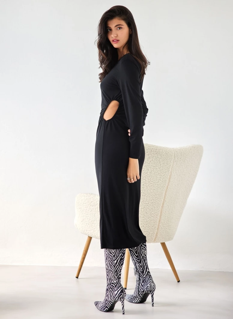 Best Pirce 🛒 The Fashion Project Φόρεμα μίντι με Cut Outs - Μαύρο 😉 3 Best Pirce 🛒 The Fashion Project Φόρεμα μίντι με Cut Outs - Μαύρο 😉 - Image 3