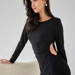 Best Pirce 🛒 The Fashion Project Φόρεμα μίντι με Cut Outs - Μαύρο 😉
