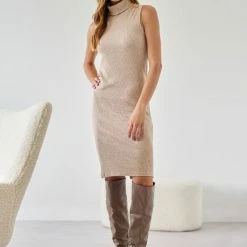 Προώθηση ❤️ The Fashion Project Φόρεμα μίντι με ριπ ύφανση NAIBA 402.237 - Κάμελ 🎉 -Φορέματα Εκπτώσεις forema minti me rimp ufansi naiba 402237 108314 i4l1