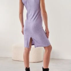 Φτηνός ⭐ The Fashion Project Φόρεμα μίντι με ριπ ύφανση NAIBA 402.237 - Λιλά ⭐ -Φορέματα Εκπτώσεις forema minti me rimp ufansi naiba 402237 108316 lkth