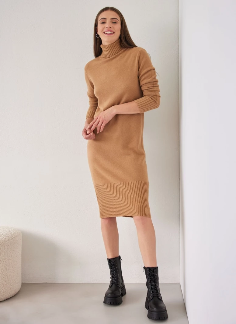 Flash Sale 🔥 The Fashion Project Πλεκτό φόρεμα με ζιβάγκο - Κάμελ 🔔 4 Flash Sale 🔥 The Fashion Project Πλεκτό φόρεμα με ζιβάγκο - Κάμελ 🔔 - Image 4